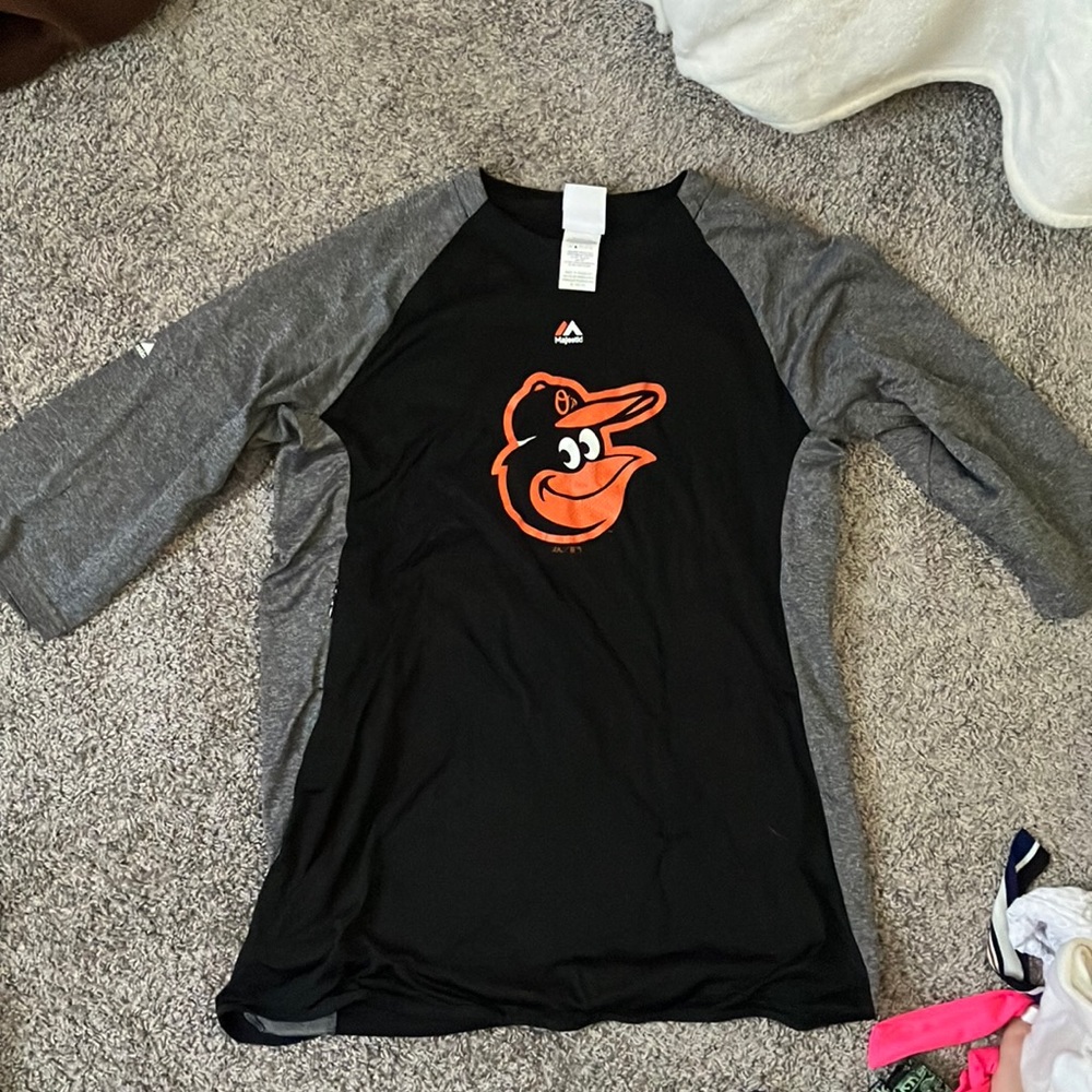 MLB Orioles athletic material 3/4 sleeve